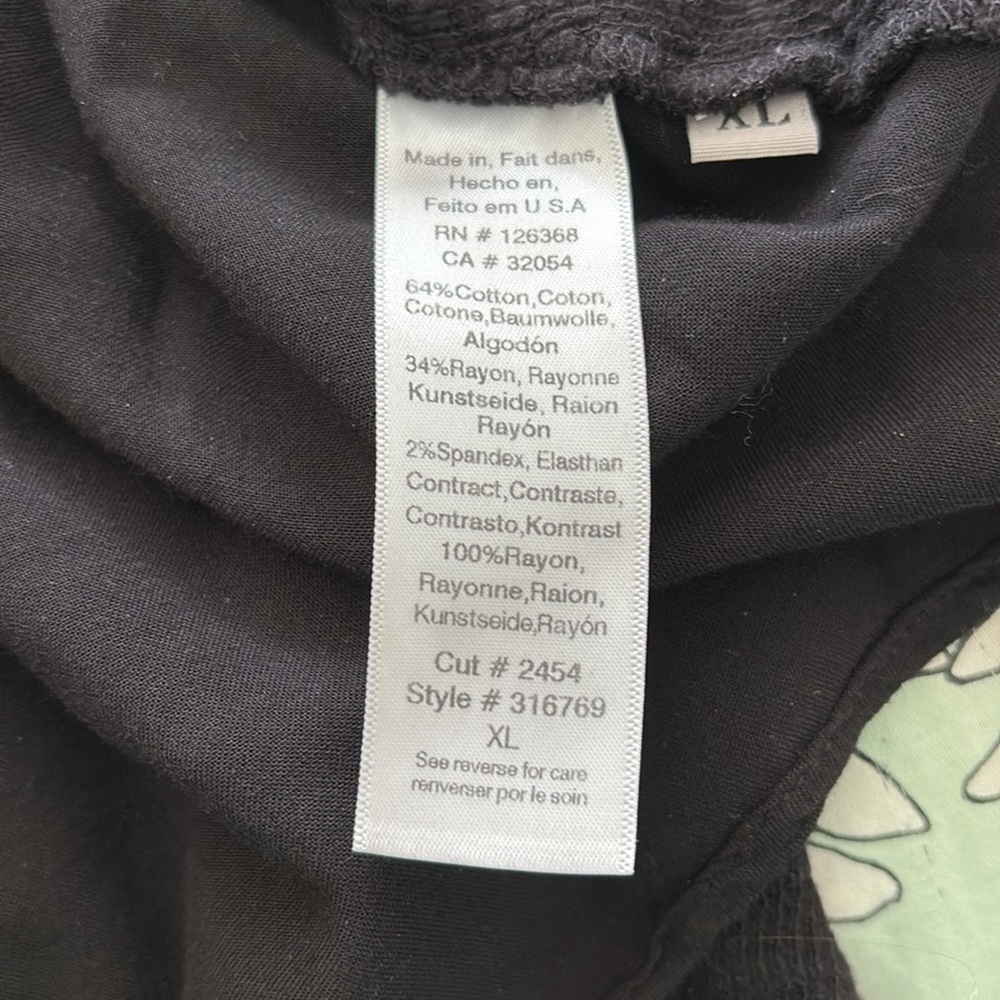 Left Of Center Mixed Media Asymmetrical Hem Shirt, XL, GUC - Picture 7 of 8